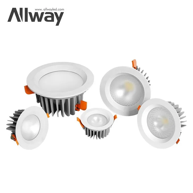 Rownd Cob cilfachog Spot Lamp Dan arweiniad Downlight